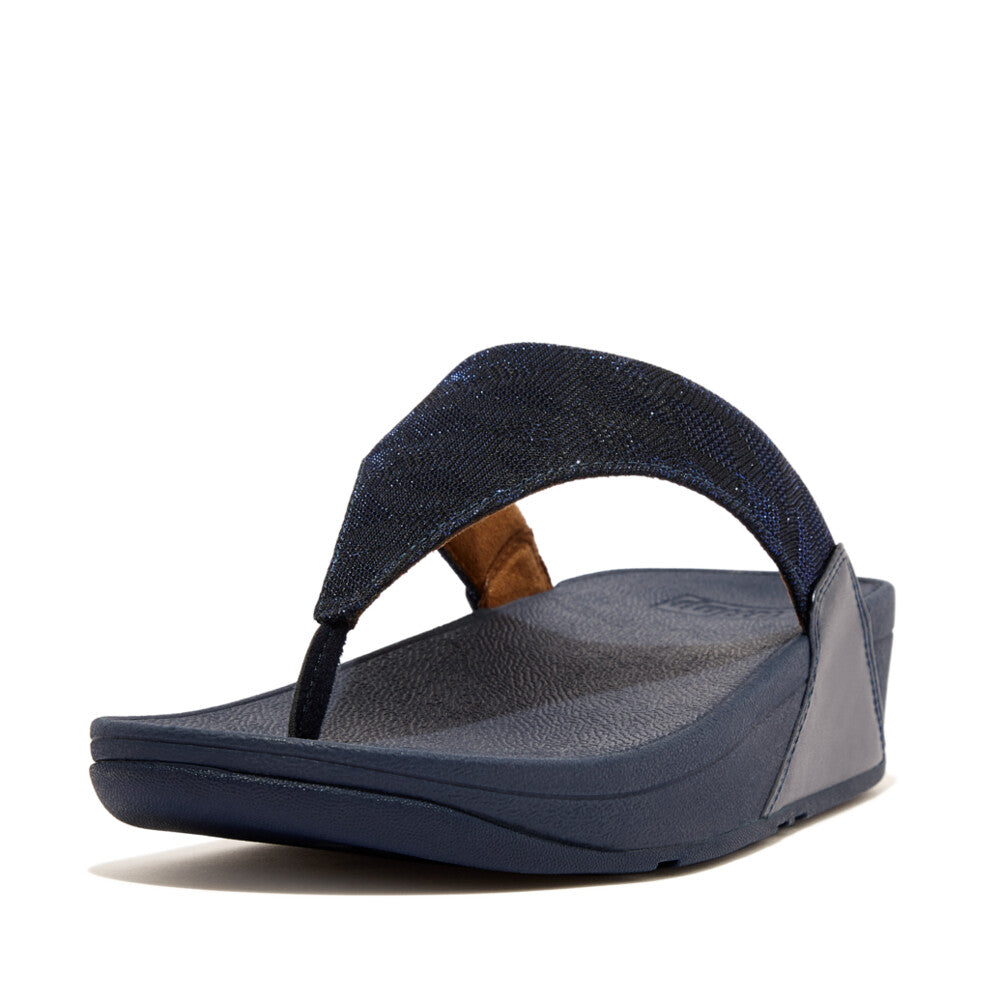 Sandalias Fitflop LULU Glitz Toe-Post Mujer Azul Marino | Chile-48967