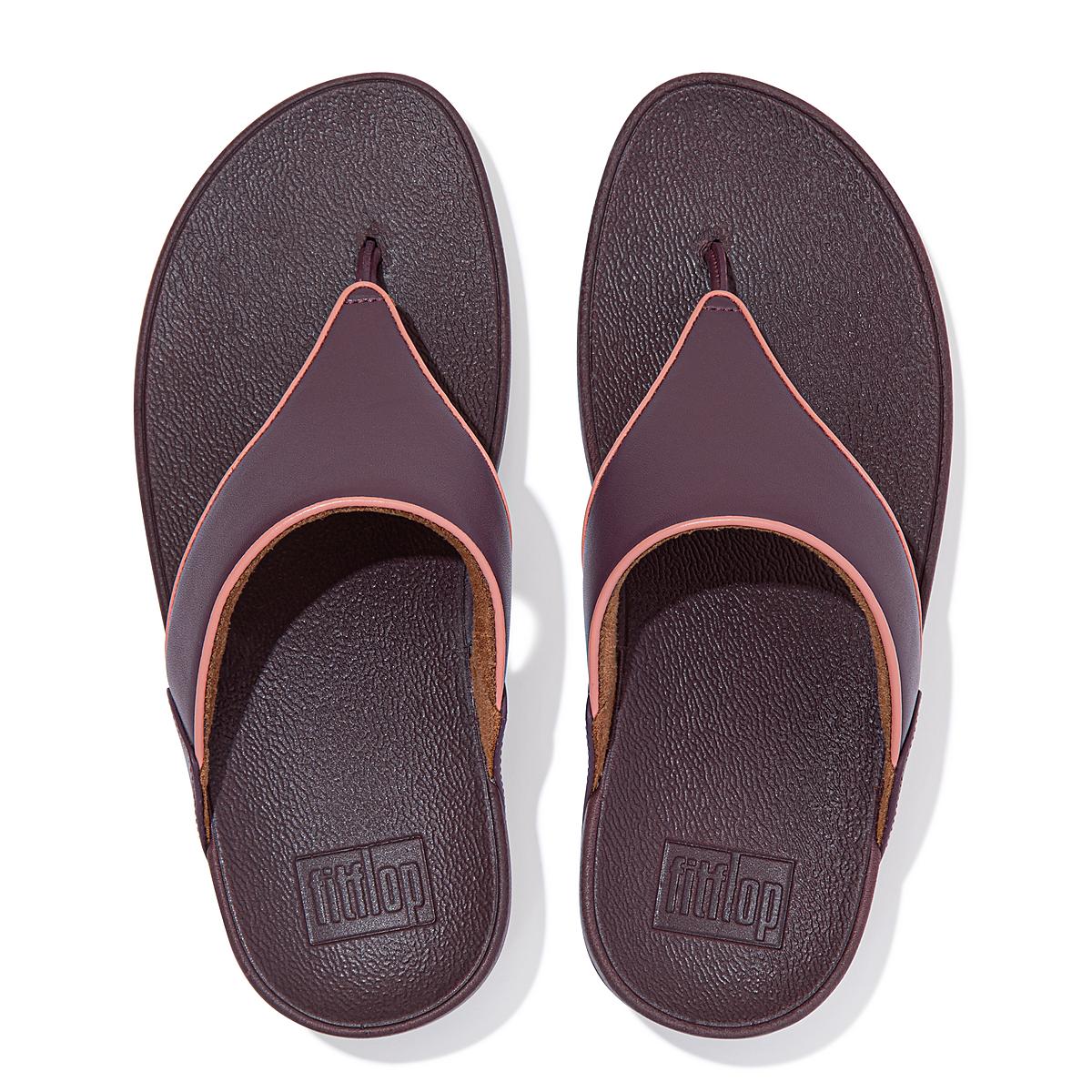 Sandalias Fitflop LULU Pop Binding Toe-Post Mujer Moradas | Chile-93547