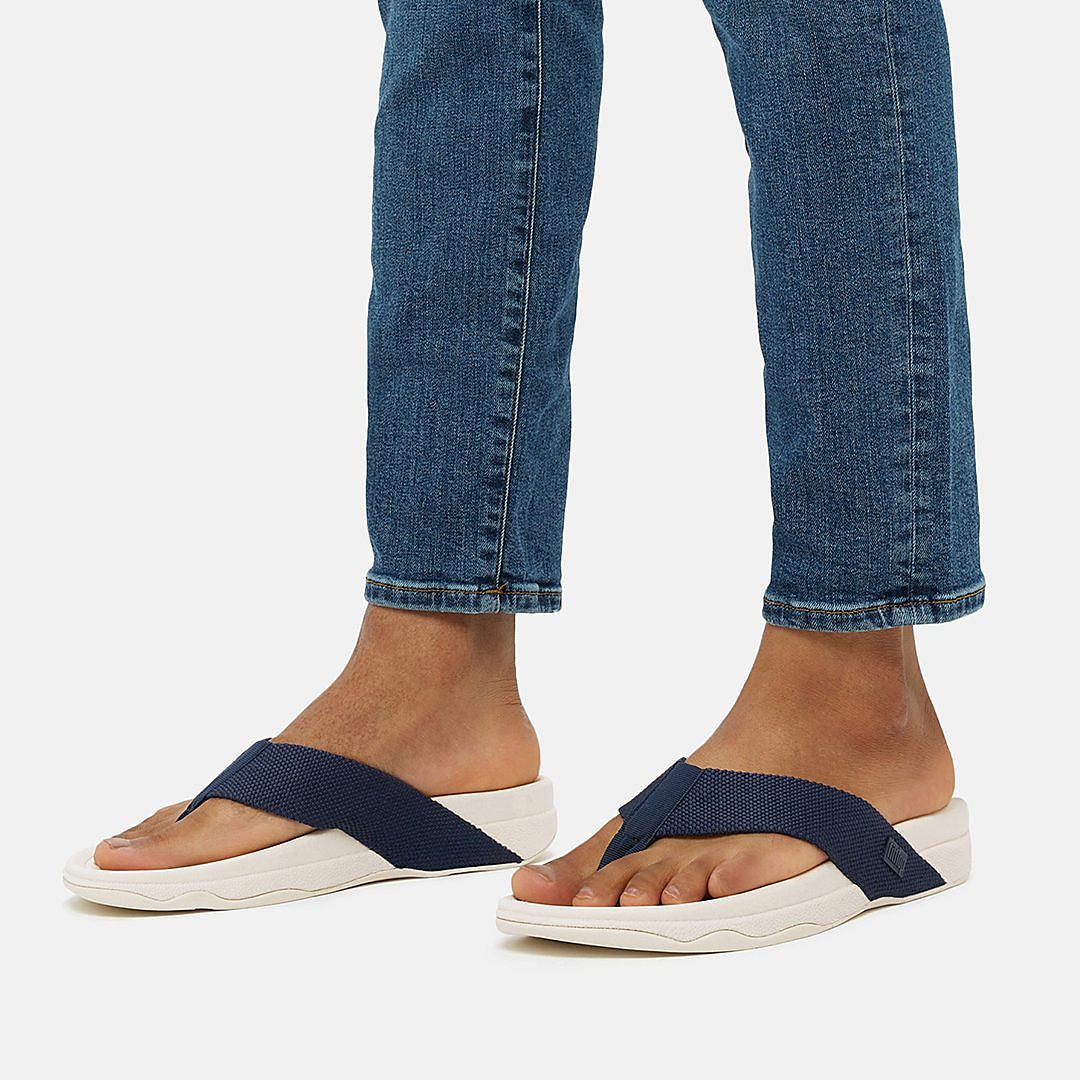 Sandalias Fitflop SURFER Toe-Post Hombre Azul Marino | Chile-02439