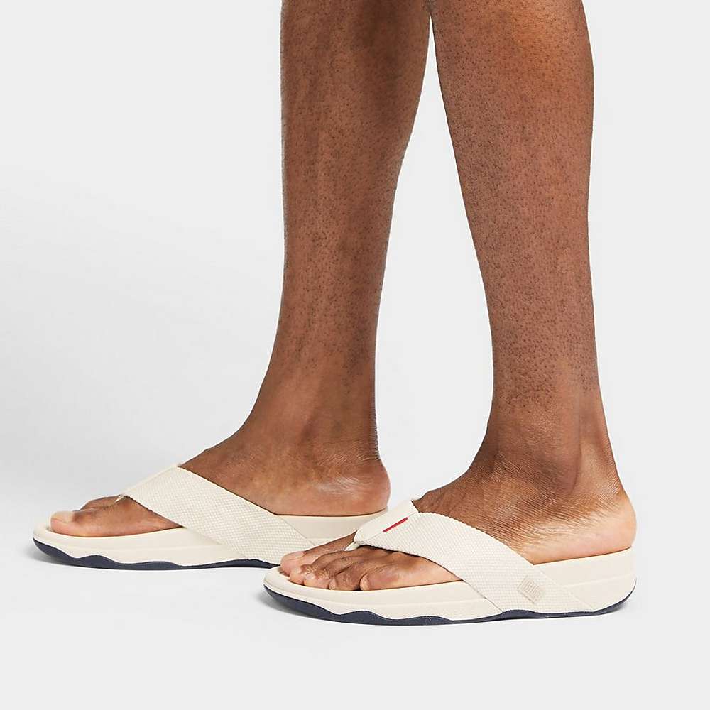 Sandalias Fitflop SURFER Toe-Post Hombre Beige | Chile-14586