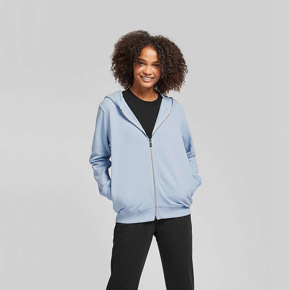 Sudadera Con Capucha Fitflop BASIC THREADS Full Zip Mujer Azules | Chile-05127