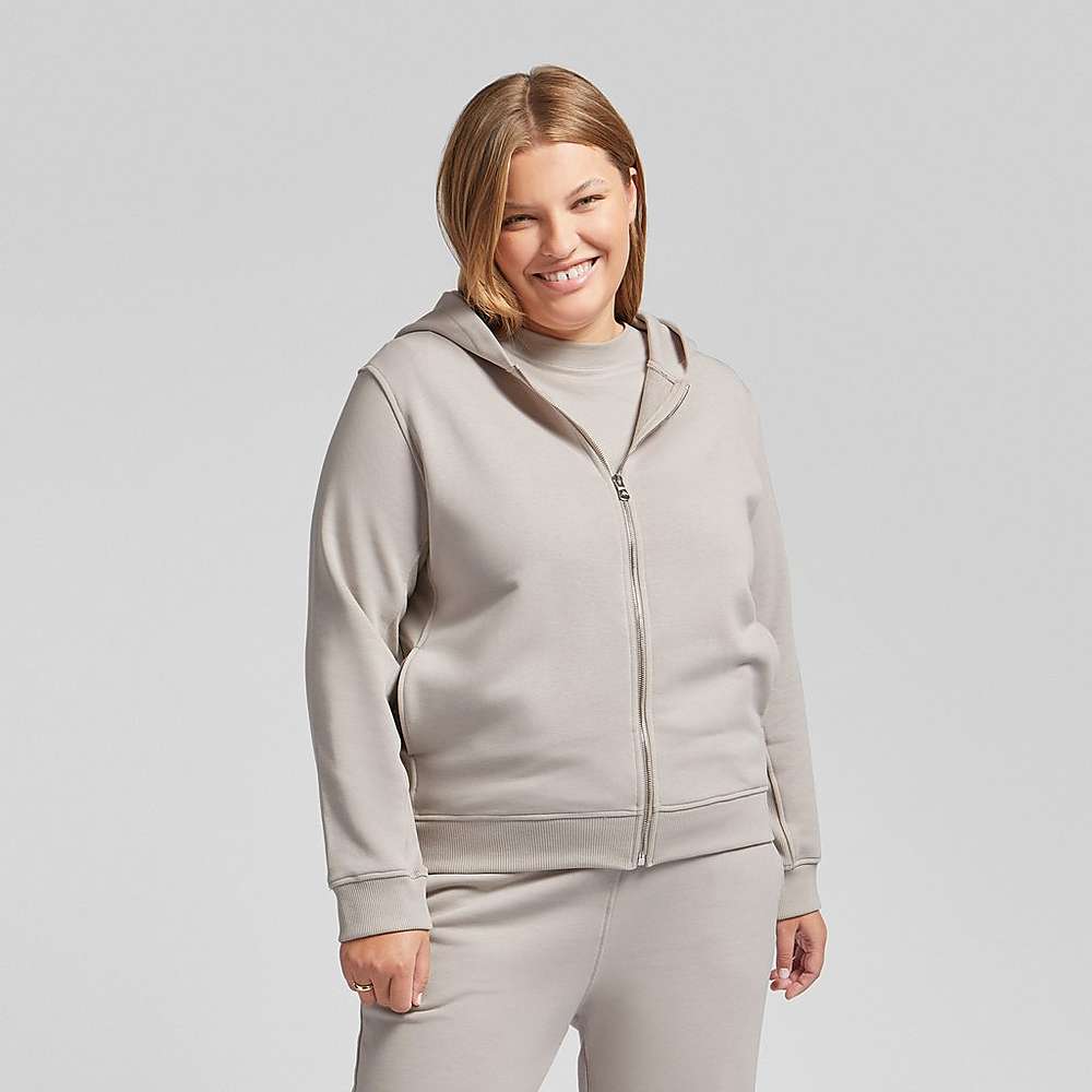 Sudadera Con Capucha Fitflop BASIC THREADS Full Zip Mujer Gris | Chile-72410