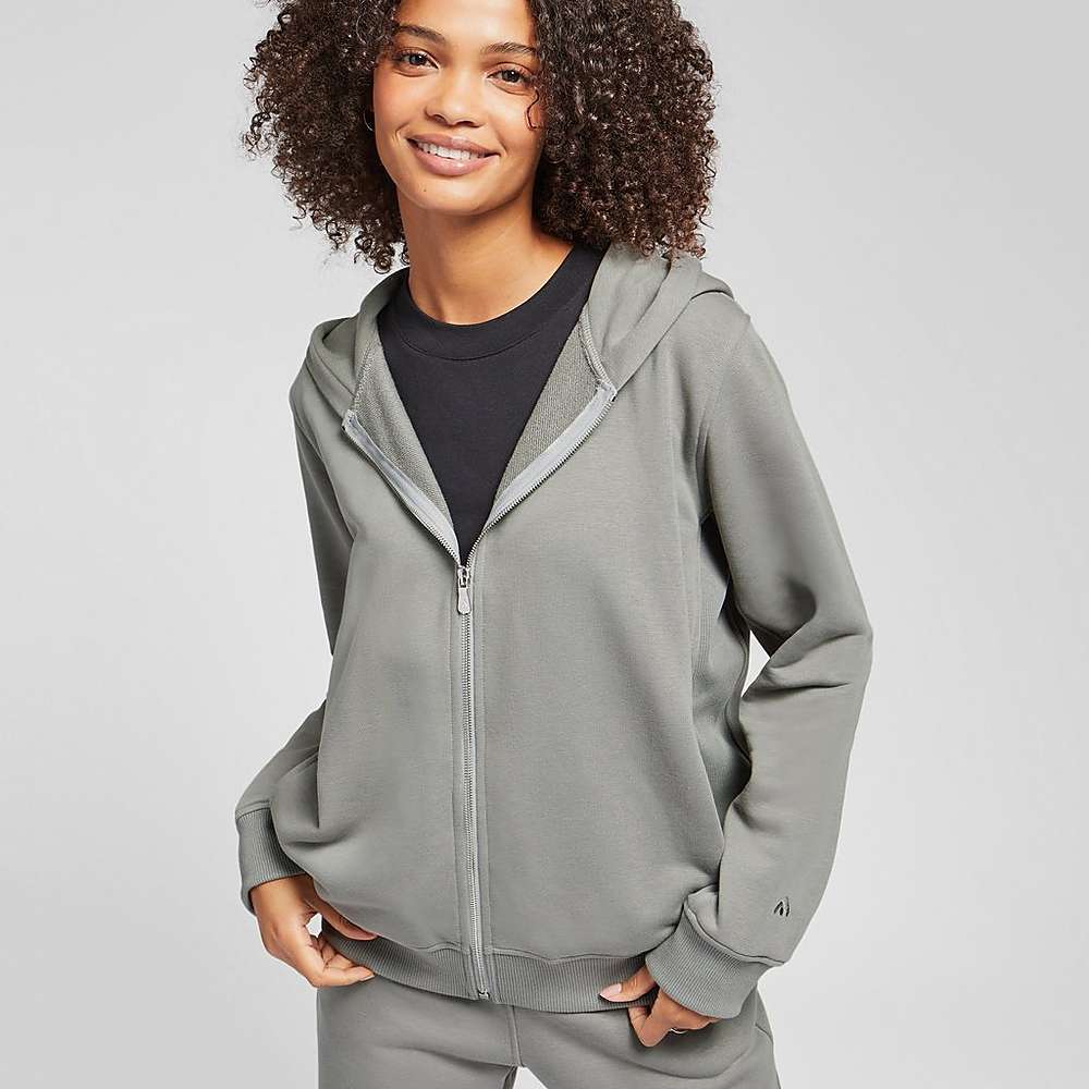 Sudadera Con Capucha Fitflop BASIC THREADS Full Zip Mujer Gris | Chile-93285