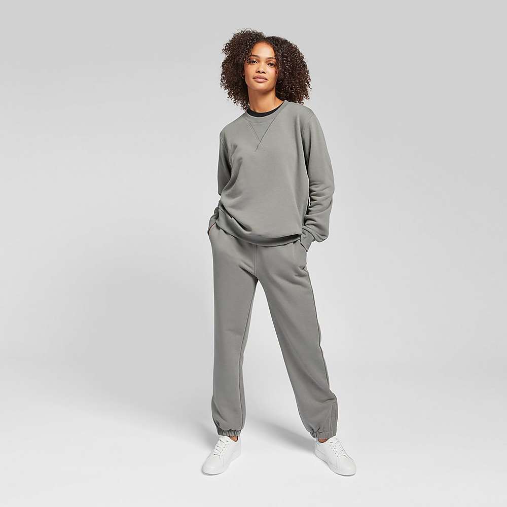 Sudaderas Fitflop BASIC THREADS Crew Mujer Gris | Chile-28570