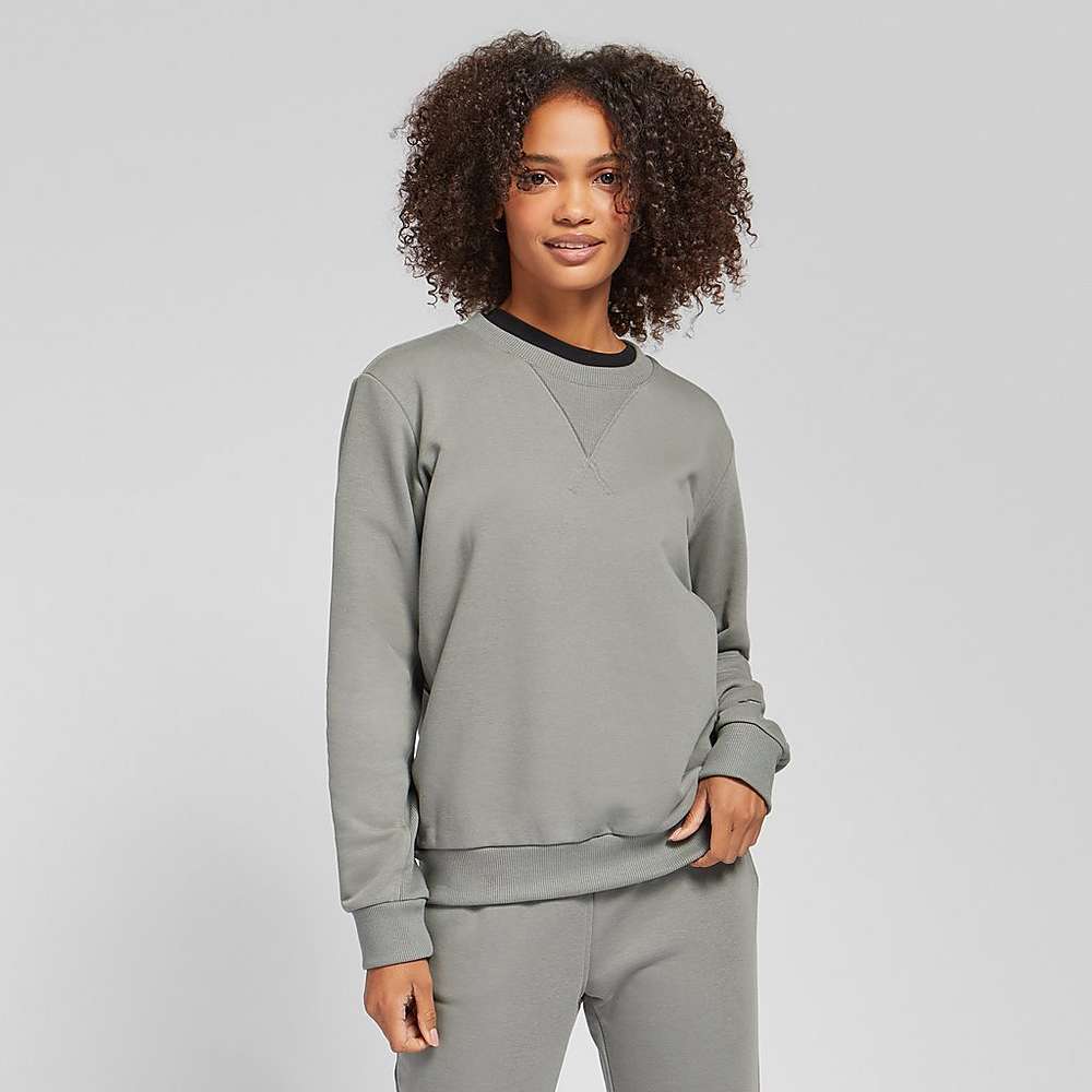 Sudaderas Fitflop BASIC THREADS Crew Mujer Gris | Chile-28570