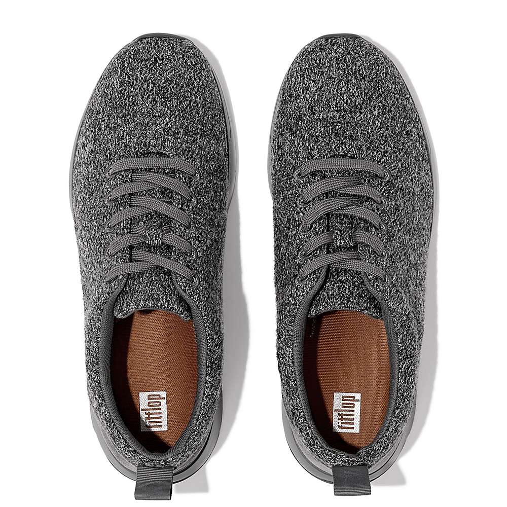 Zapatillas Fitflop FLEXKNIT E01 Merino Lana-Mix Hombre Gris | Chile-92068