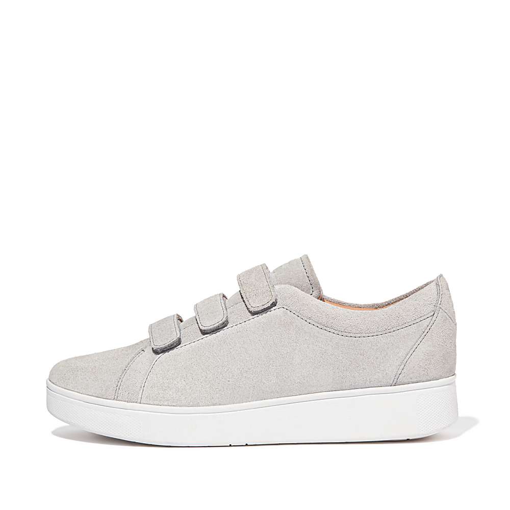 Zapatillas Fitflop RALLY Strap Suede Mujer Gris | Chile-87493