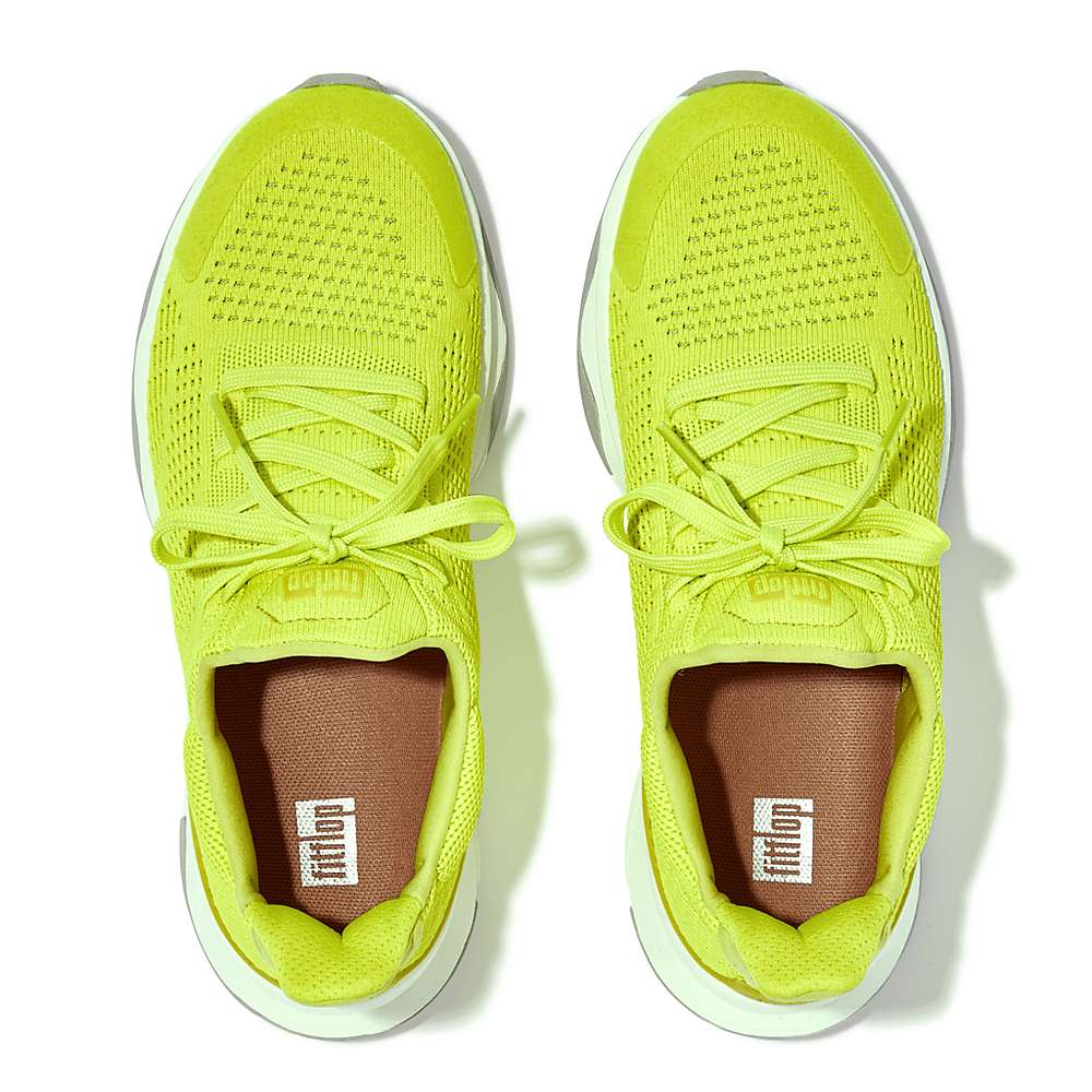 Zapatillas Fitflop VITAMIN FFX Neon Reflective Knit Sports Mujer Amarillo | Chile-93518